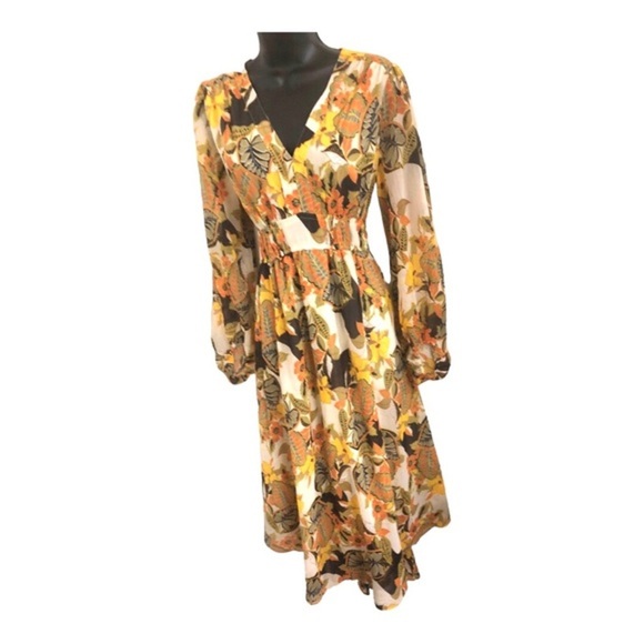 Jessica Simpson Clover fields bonita v-neck empire waist flowy dress size medium - Picture 6 of 15